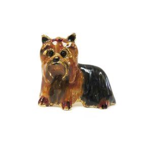 Dog Brooch - Yorkshire Terrier Enamel brooch